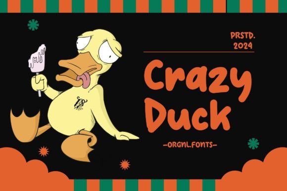 Crazy Duck: A Playful Retro Font That Elevates Small Business Branding