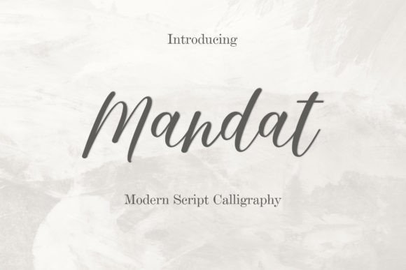 Mandat Script Font for Handmade Labels & Printables