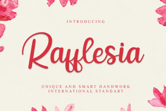 Rafflesia: A Handwritten Script Font with Elegant Versatility