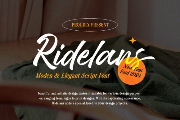 Ridelans: A Refined Script Font for Elegant Digital Branding