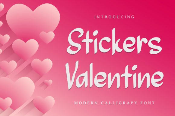 Stickers Valentine Font: Elegant Script for Real Business Branding