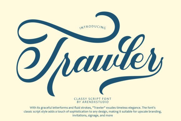 Trawler: A Graceful Script Font for Handmade Creators