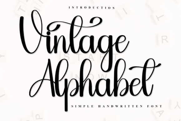 Vintage Alphabett: A Handwritten Font That Converts Scroll into Stop